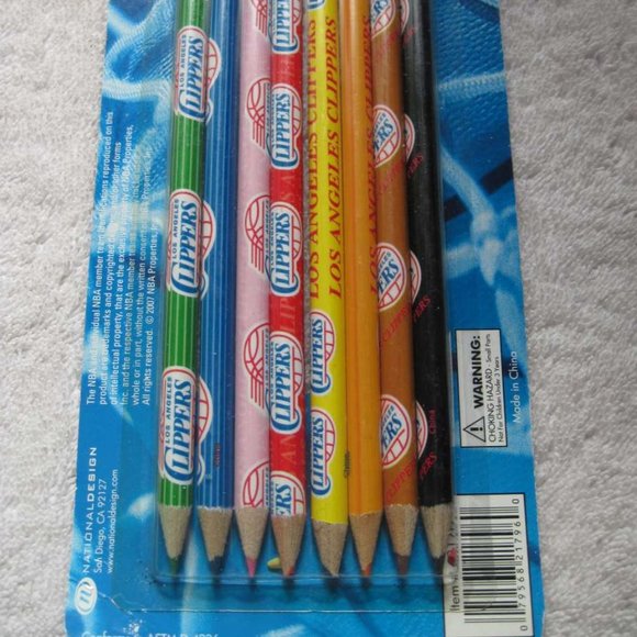NBA Los Angeles Clippers 8 Pack Color Pencils Colored Basketball Official Draw - Picture 2 of 5